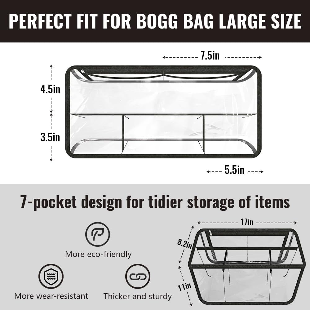 Organizer Insert for Bogg Bag XL - Clear Waterproof Beach Storage Bag Divider Li